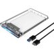 Transparent 2.5' usb 3.0 hard disk enclouser (6 months warranty)