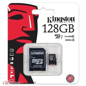 kingston 128gb micro sd class 10 memory card (3 years warranty)