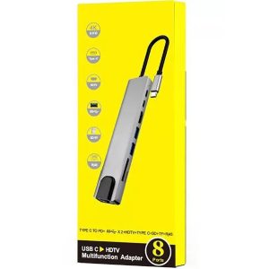 type c to 8 port hub (6 months warranty)