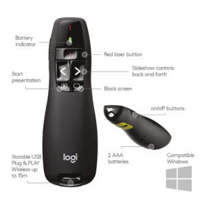LOGITECH R400 WIRELESS PRESENTER ( 1 YEAR WARRANTY )